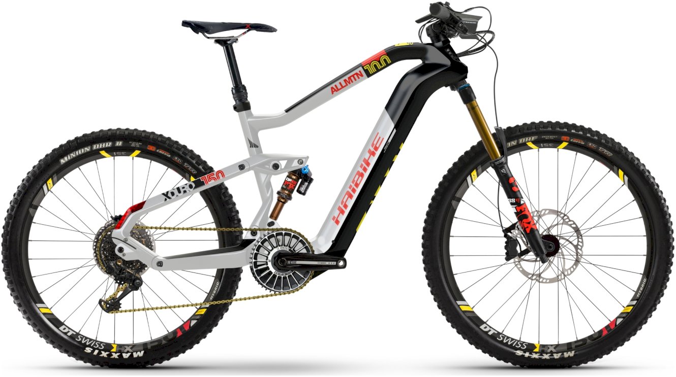 Haibike XDURO AllMtn 10.0 MTB Fully Carbon/Silber/Rot matt