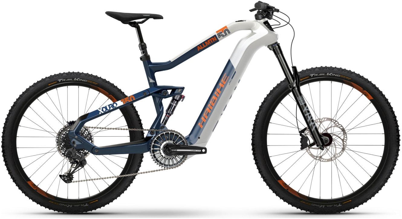 Haibike XDURO AllMtn 5.0 MTB Fully Weiß/Blau/Orange